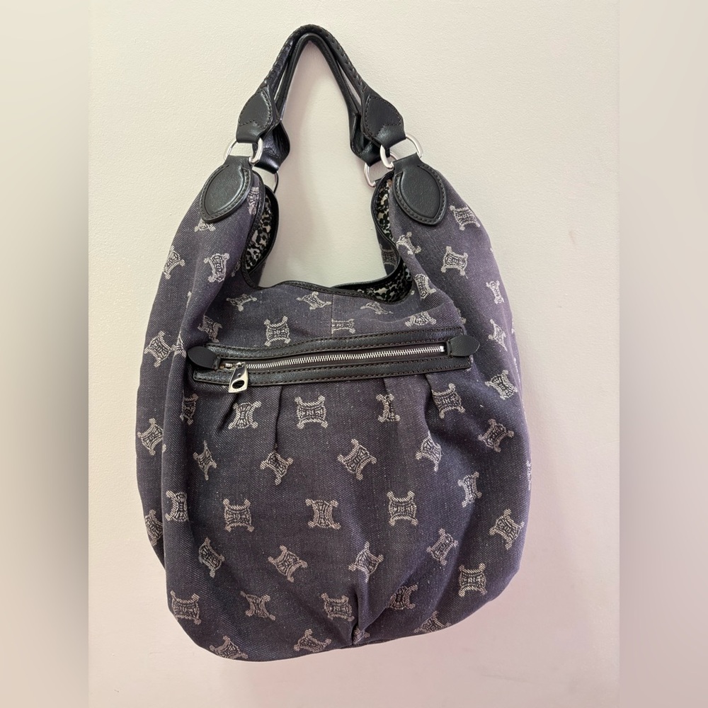 Celine Vintage Denim Shoulder Bag